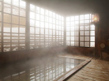 *【内湯】風情ある総ヒバ造りの内湯。ごゆっくり温泉浴をお楽しみ頂けます。